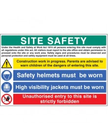 Site information sign rigid plastic version 2 Site Products